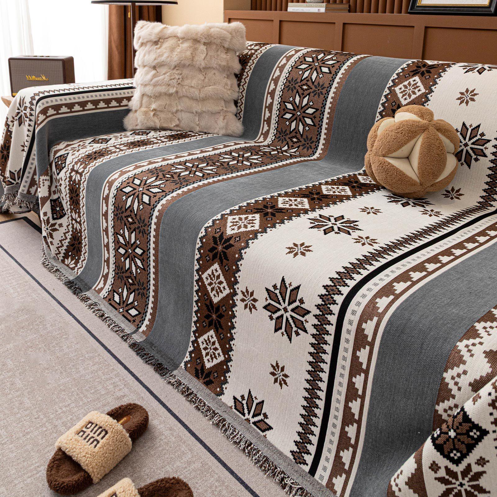 

Chenier bohemian full cover sofa towel jacquard all seasons non-slip anti-cat scratch sofa cover 180x130cm