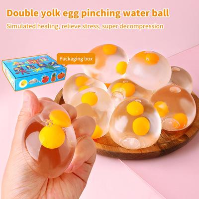 Balle Anti-Stress Décompression 3D Œuf Délicat Pincer Silicone Pousser ses Bulles