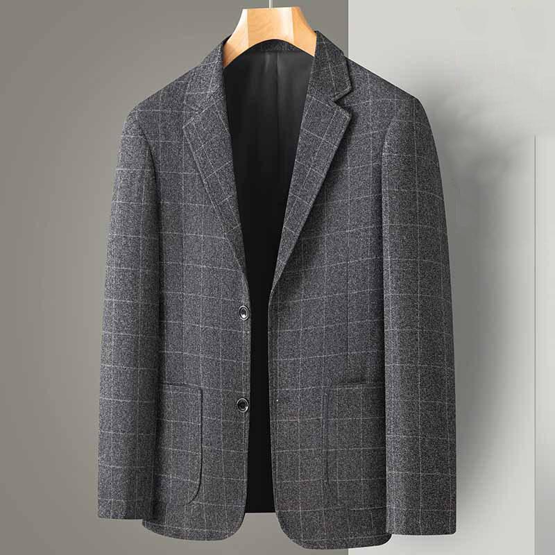 Мужской пиджак, модный, для среднего возраста, деловой, повседневный, профессиональный, повседневный, свободный стиль M