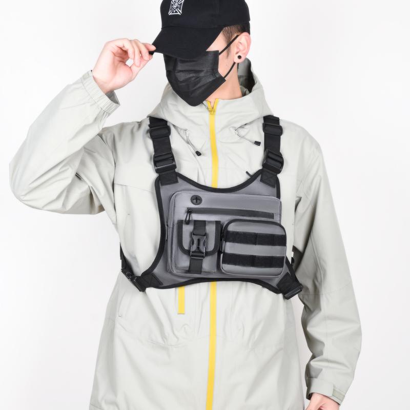Taktische Frontbrusttasche für Herren – Sichere Diebstahlschutz-Westentasche, ideal für Radfahren, Laufen & Pendeln