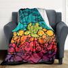 1 Stück Meeresleben-Print-Decke   Leichte Flanell-Kuscheldecke für Sofa, Bett, Wohnzimmer, Büro, Reisen im Freien, Camping