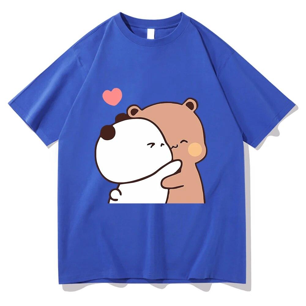 Bubu och Dudu T-shirt Mode Unisex Harajuku Estetisk Grafisk Rolig Kawaii T-shirt Unisex tecknad Korea högkvalitativ bomullströja Unisex