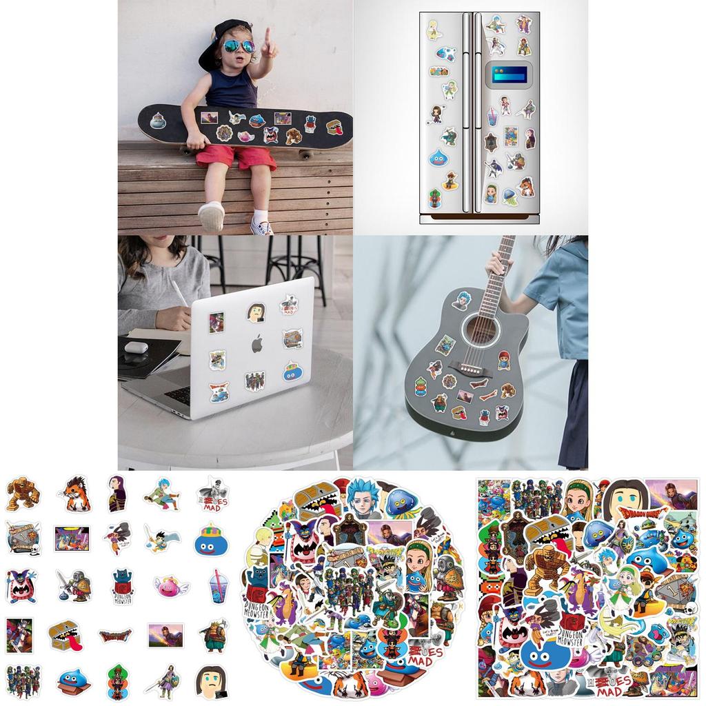 Dragon Quest Pvc Waterproof Stickers Cute Cool Decoration For Phone Laptop Skateboard And More