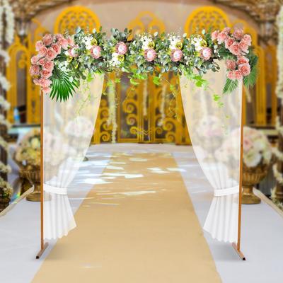 Suporte de Arco de Casamento com Bases, Montagem Fácil 6,6 x 6,6 Pés Arco de Jardim Quadrado Metal Arbor para Casamentos Festa Decoração de Eventos