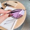 Small frame new folding cat eye sunglasses new high-end sunglasses personalized Spice Girl trendy glasses