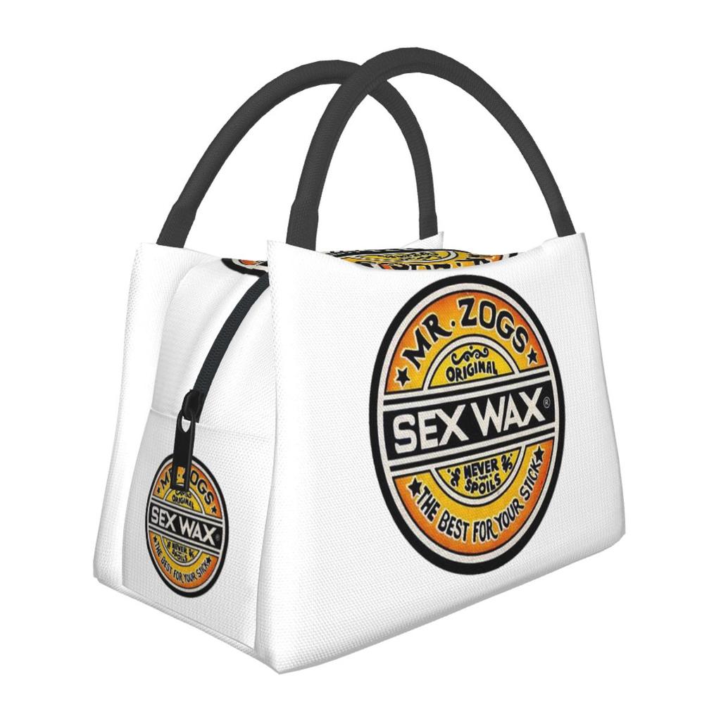 Mr Zogs Sex Wax Insulated Lunch Bag for Women Bento Storage Food Boxes Portable Container Cooler Thermal Lunch Box Tote
