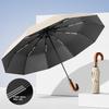 Windproof UV Protection Casual Folding UPF50+automatic Umbrella Handle Curved Handle Design, Stylish Design Compact Sun and Rain