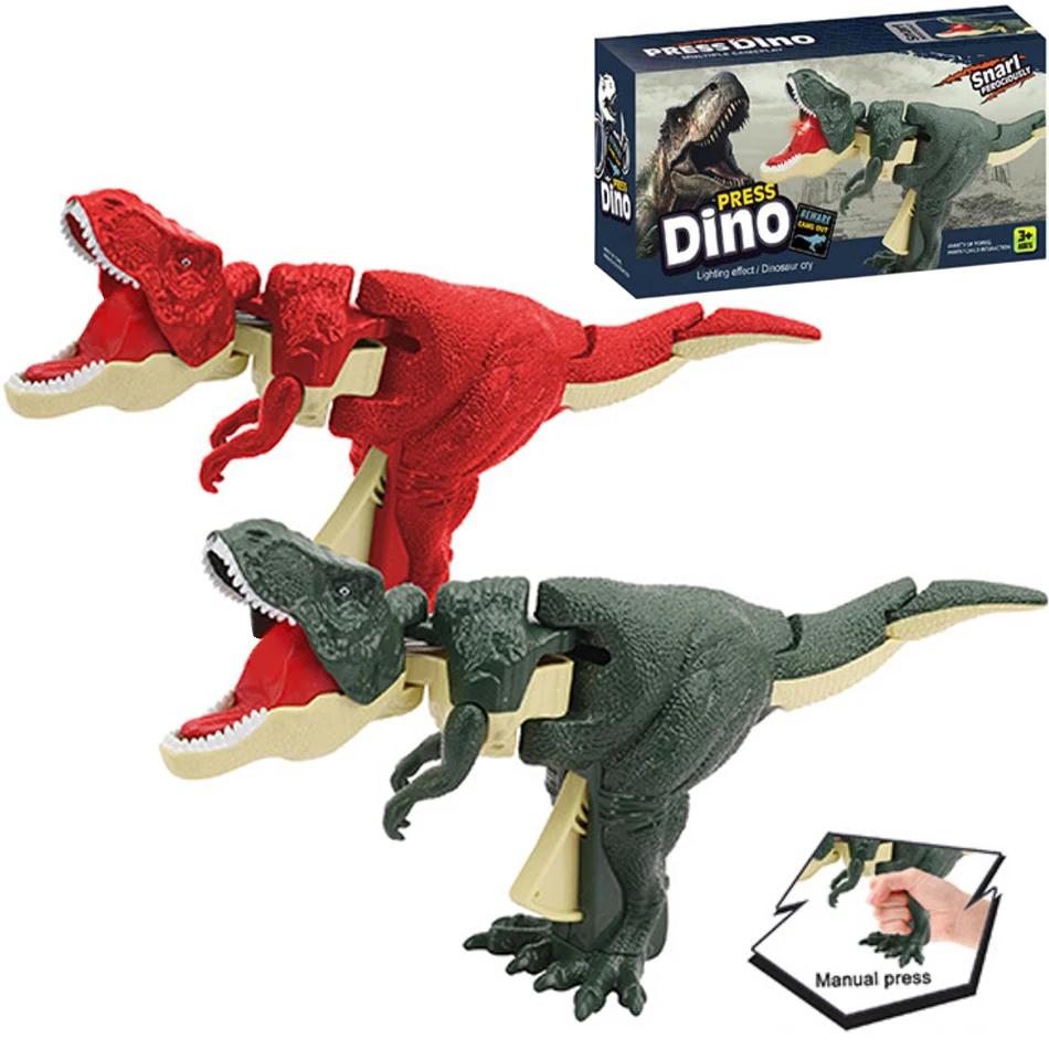 Zabawny Dźwięk Za Za Dinozaur Dzieci Dekompresja Zabawka na Baterie Ręcznie Obsługiwana Teleskopowa Huśtawka Dinozaur Zabawka Fidget dla Dzieci Prezent