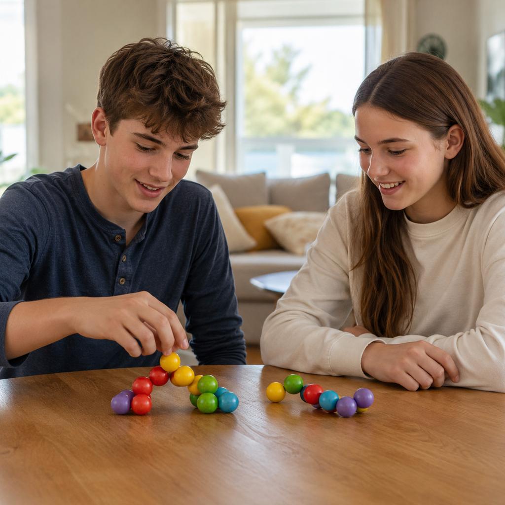 Wooden Bead Toy Set for Children Educational Fine Motor Skills Development and Hand Eye Coordination Building Activity Set