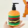 Cute Hamburger Shaped Soap Dispenser - Manual Press Refillable Hand Soap Bottle,Shampoo Split Bottle,Funny Home Decoration