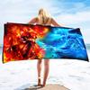 Ice and Fire Microfiber Beach Towels Oversized Quick Dry Bath Towel Oversized Terry Beach Towel Soft Extra Large Pool Swim Towel