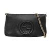 [Pre-Owned] Impressed Logo Chain Tassel Leather Crossbody Shoulder Bag - Fair #9BICUA