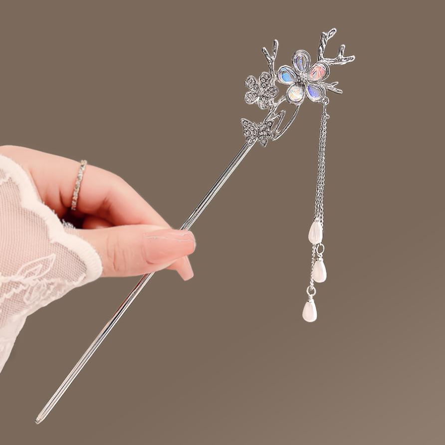 

Vintage Chinese Style Hairpins Handmade Hair Stick Women Metal Hair Fork Hair Chopsticks for Woman Girls Bun Jewelry Accessories
