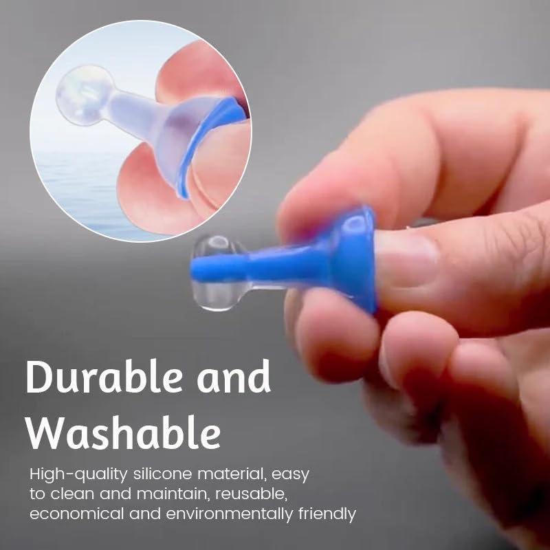 1Pair Inflatable Ear Plugs Reusable Noise-Reducing Earplugs For Sleep Swimming Travel Waterproof Silicone Sound Blocking Earplug