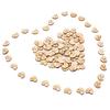 100pcs/set Kids DIY Burlywood Heart Shape LOVE Text Wooden Hand Painted Patch 12*15mm