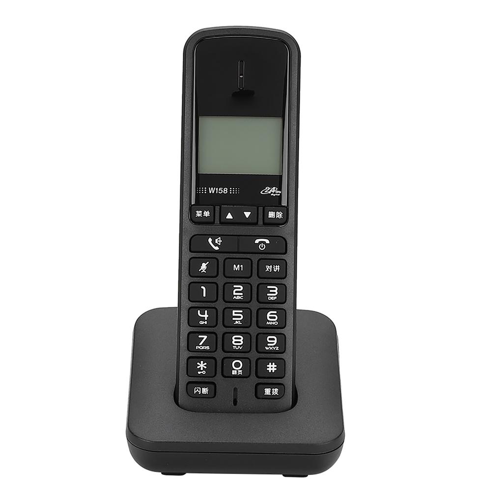 W158 Digital Cordless Hand Held Free Intercom Hands Free Calling Telephone  (Black )