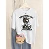 Dream Fearlessly Drink Skulls Print Women T-Shirt Breathable Jogging Short Sleeve Casual Y2K Streetwear  Shirt