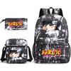 Large Capacity Schoolbag with Shoulder Strap; Student Three-piece Pencil Case Set