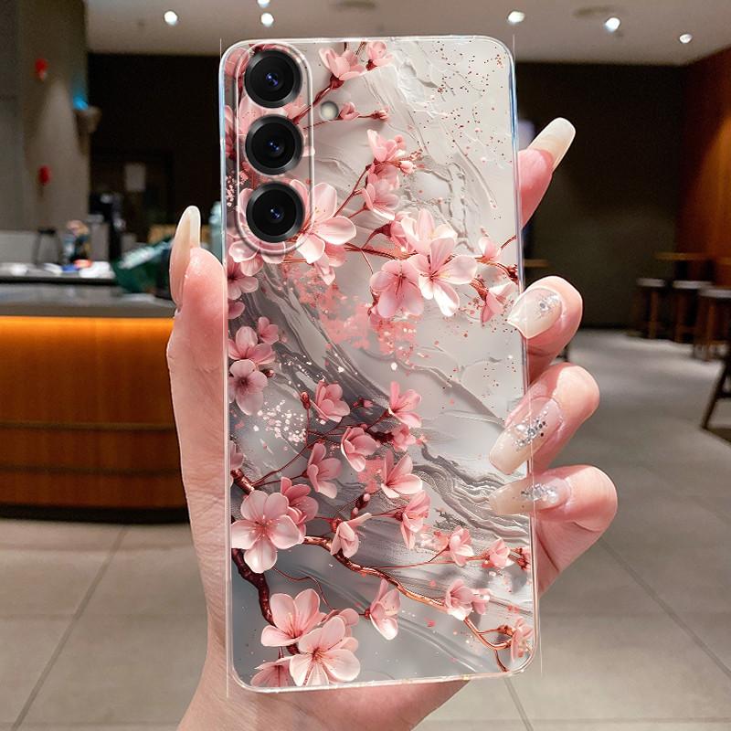 For Samsung Galaxy A17 4G 2025 Case Clear Beautiful Butterfly Flowers Printed Soft Silicone Cover For Samsung A17 A 17 5G Cases