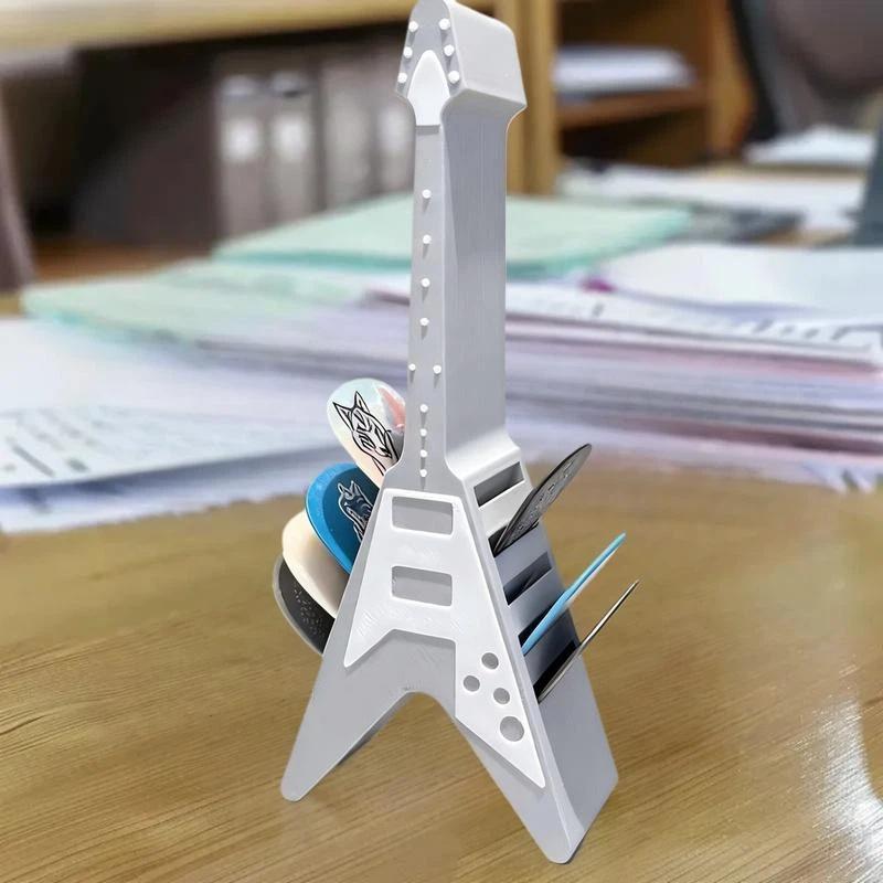 3D Printed Guitar Picks Holder Box Organizer Display Case Guitar Pick Storage Portable Design