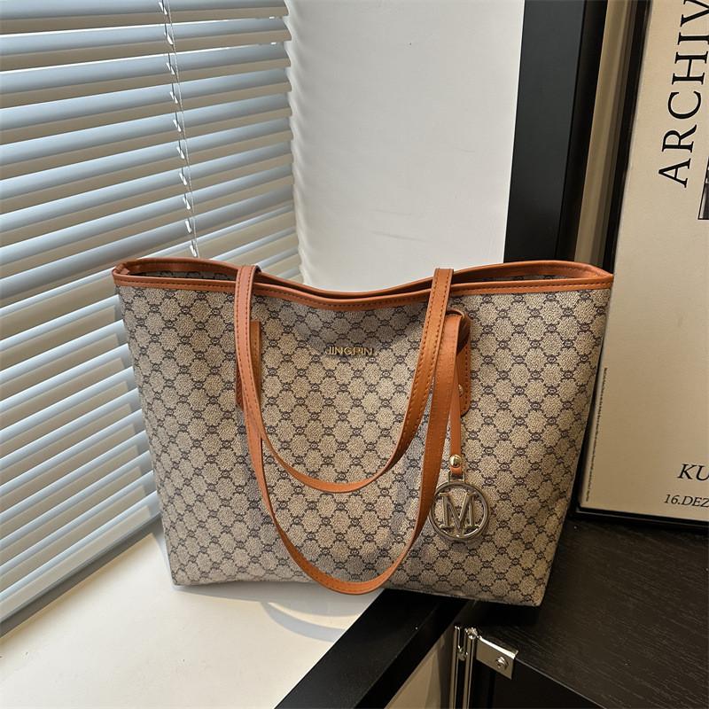 Pattern Handbag Checkered Large Capacity Single Shoulder Underarm Bag Fashion