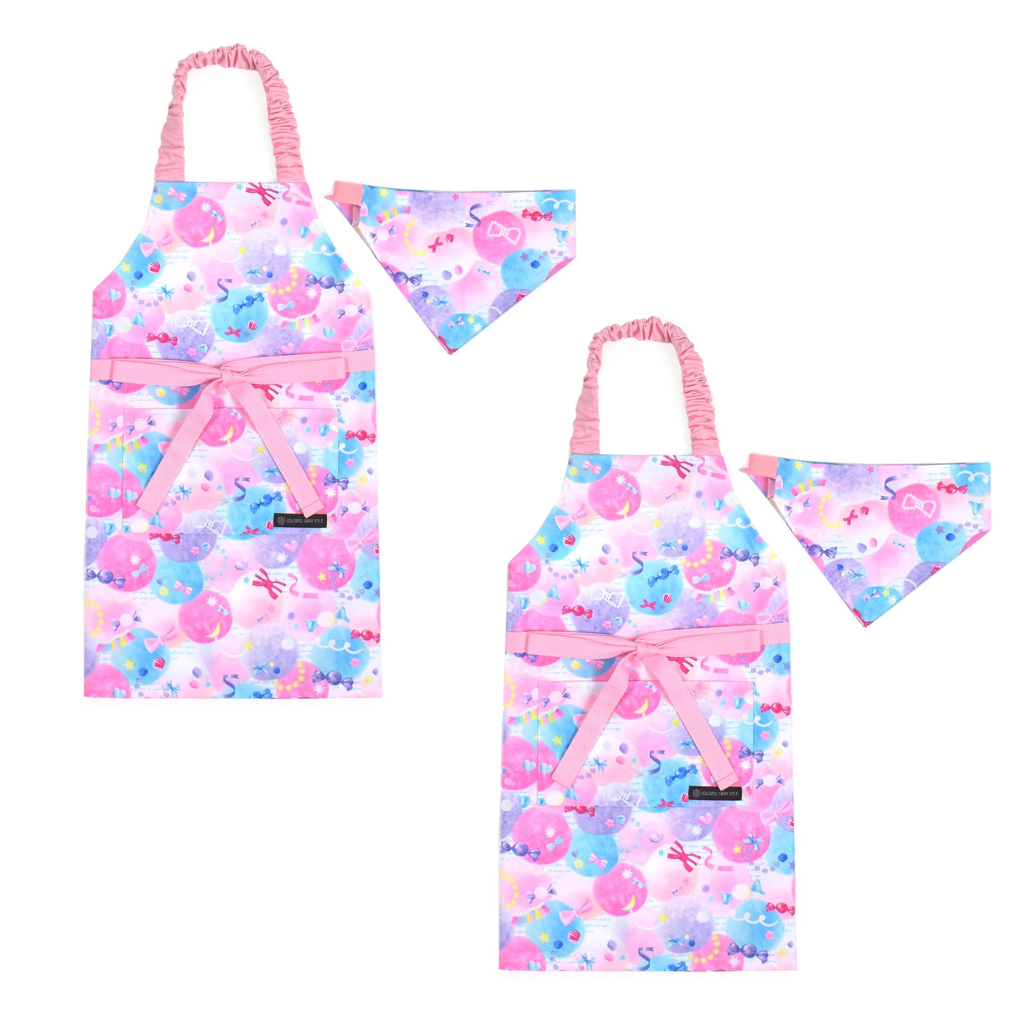 

КРАСОЧНЫЙ КОНФЕТНЫЙ СТИЛЬ Фартук без пушистых и милых конфетных наборов для для банданы для детей для начальной школы начальная школа N9002642 Детский