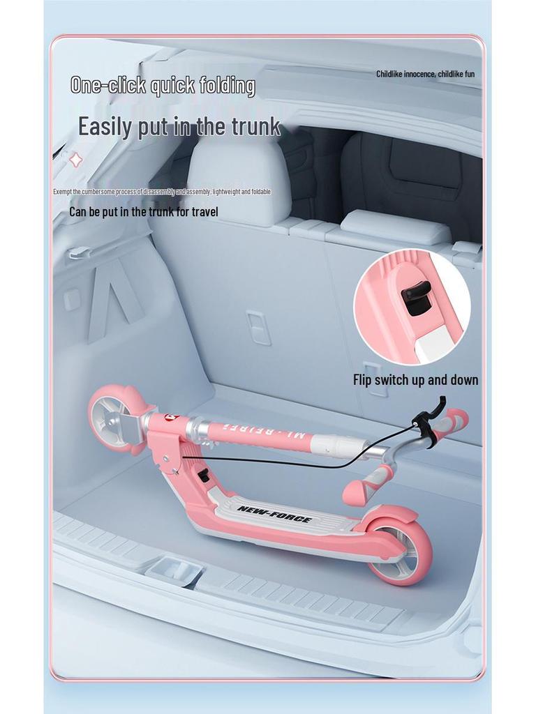 Monlilibebe Two-Wheel Folding Kick Scooter for Kids Ages 8-12