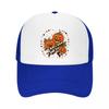 Retro Halloween Pumpkins With Harleq Mesh Baseball Cap Casual Hat Outdoor  For Womens Unisex FeUnisex