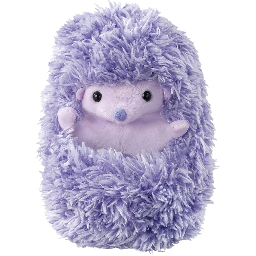 Happinet Nadenade Kurun Hedgehog Lavender Plush Toy Age 3+