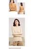Women's Slimming Korean Style Cashmere Sweater - Autumn/Winter, Half-High Collar, Striped Solid Color, Versatile Base Layer