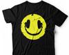 Smiley Muziek T-shirt - DJ Deejay Smile Gele koptelefooncirkel muziek T-shirt