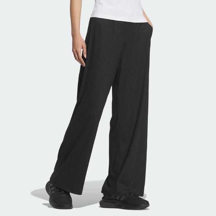 New Adidas Cool Feeling Wide Joggers Casual Pants Women's Black JC5665