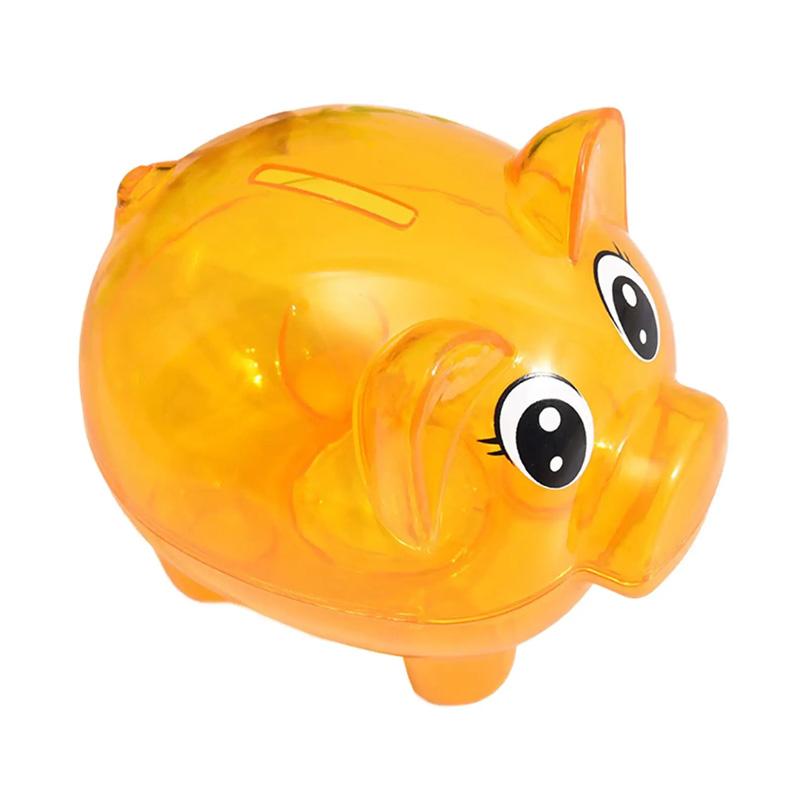 1PC Collectible Saving Box Reusable Coin Money Cash Transparent Money Box For Gift Kids Pig Figure Ornament Storage Bank