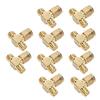 10 Pcs SMA Tee Adapter Wide Bandwidth OFC Radio Frequency Adapter SMA Coax Connector for GPS System