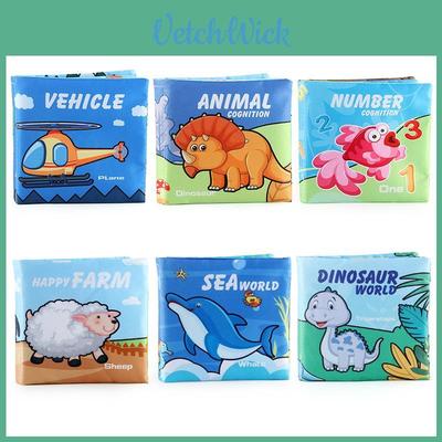 Soft Baby Cloth Book 0-3 Years Old Tear-proof Early Educational Toy With Sound Paper For Infant Toddler