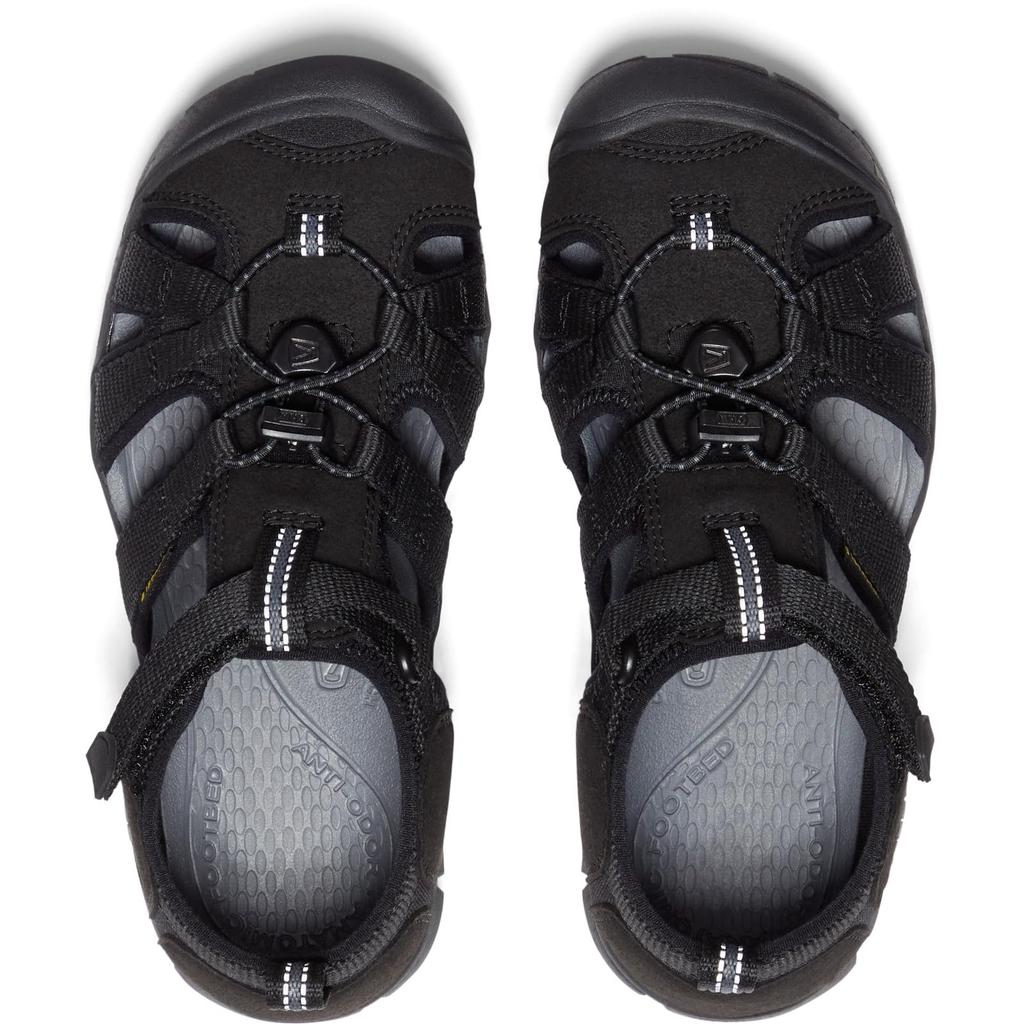 KEEN Kids Sandals SEACAMP II CNX Sea Camp Two CNX Cm (20.0-23.5cm) Black/Gray 22.5