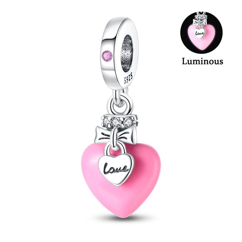 Charm Bead Components Compatible With Pan Copper Metal Firefly Ocean Star Butterfly Glowing Changing Color Trendy Authentic Original Bracelets Do It