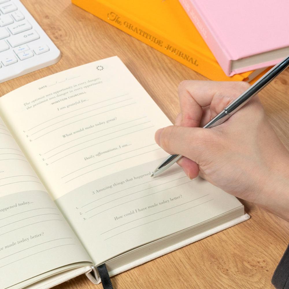 Linen Hard Cover Gratitude Journal Notebook A5 Paper Schedule Notebook Daily Notebook Reflection