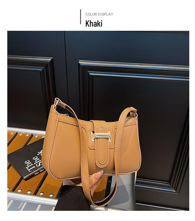 Retro Korean Chic Women's Shoulder Crossbody Bag - Textured, Stylish, High-Value, and Casual.