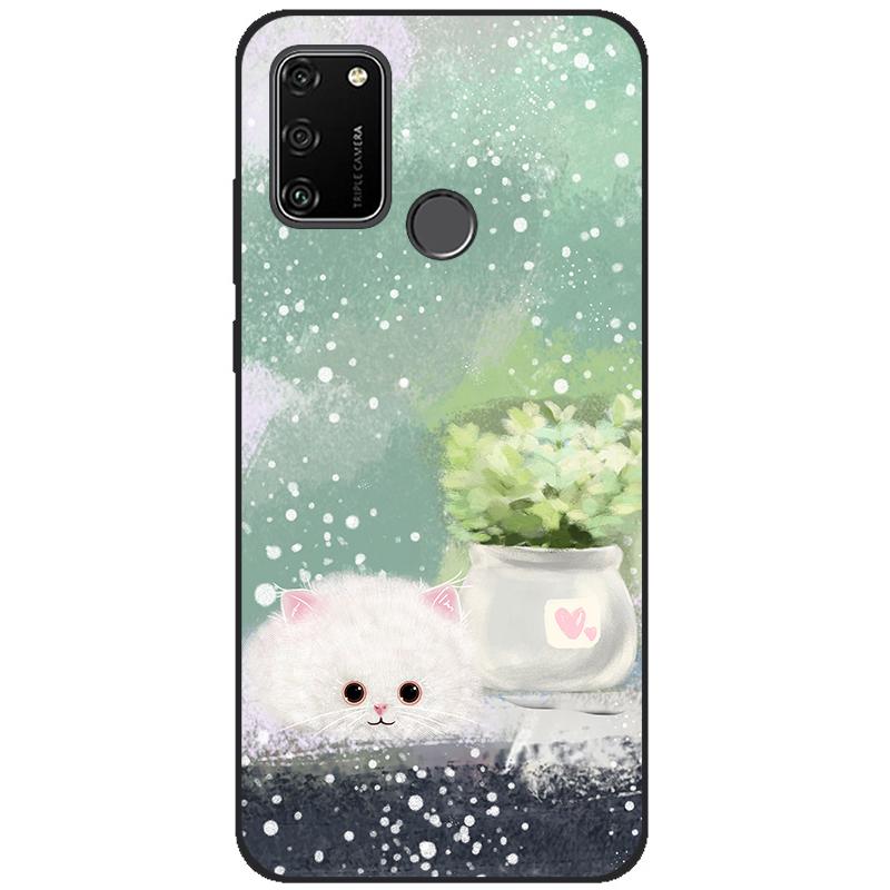 For HONOR 9A Case 6.3" Soft Silicon Tpu Phone covers On Huawei Honor 9A 9 A MOA-LX9N Back Bag Funda Shell black tpu case