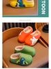 Rabbit & Dinosaur Kids' Cotton Slippers - Waterproof, Non-Slip, Thickened Cartoon Fur for Autumn & Winter. Suitable for Boys & Girls.