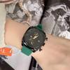 Trend Domineering Watch Women'S Green Fashion Large Dial Square Silicone Women'S Watch Niche Light Luxury Leisure Student Watch