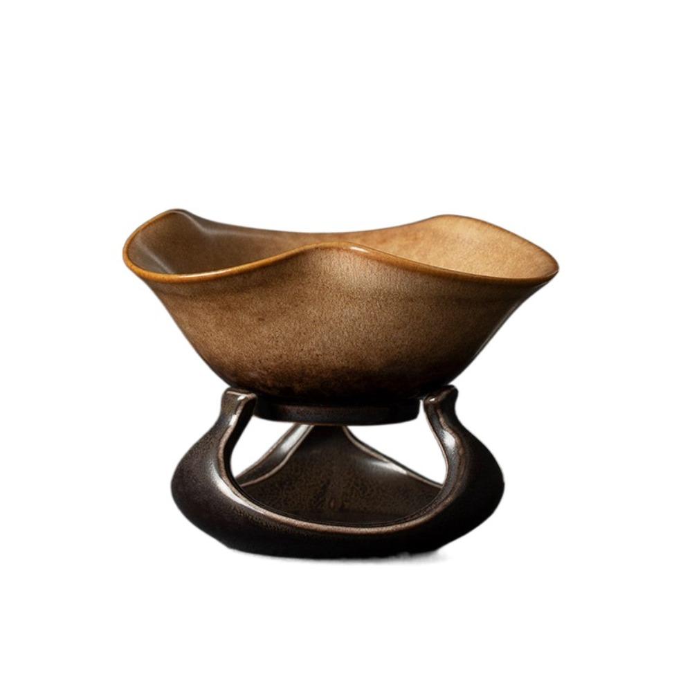 

Elegant Ceramic Tea Strainers Kiln Baked Tea Separator Tea Maker Tea Leaf Filter Office жёлтый