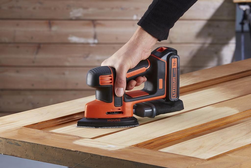 Cordless Mouse Body DIY Power Sanding Dust Collection Lightweight and BDCDS18B BLACK+DECKER Sander, Only, Tool, Tool, Function, Compact,