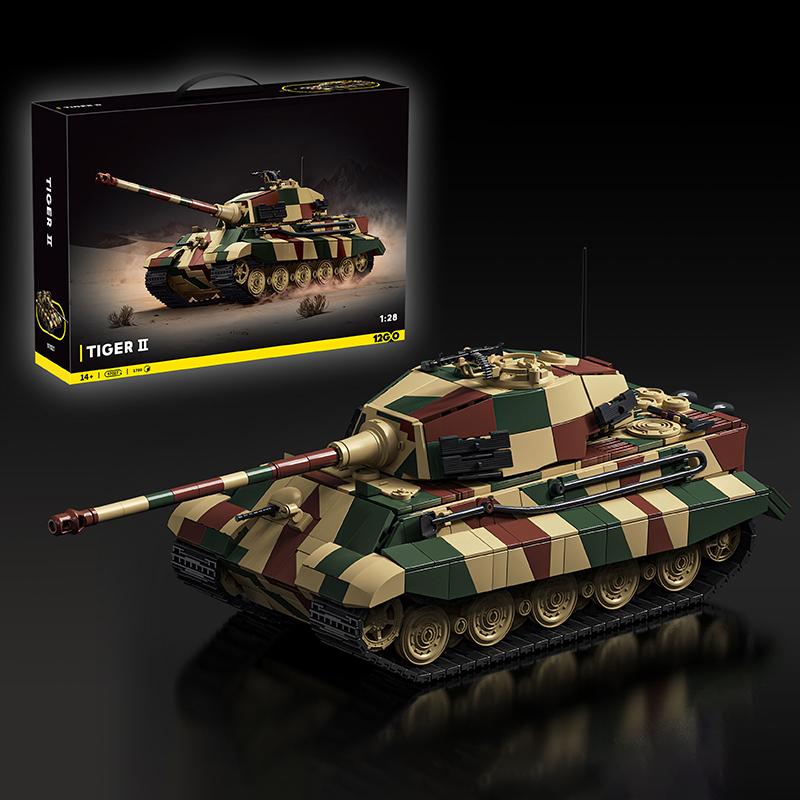 Military King Tiger 2 Heavy Tank Building Blocks MOC Army Armored Vehicle DIY Assembly Bricks Educational Toy Adult Gift 1780pcs