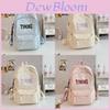 Nylon School Backpack For Girls And Teens With Design And Letter Pattern For Education Use