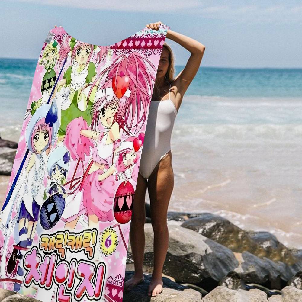 Shugo Chara Japan Anime Microfiber Printed Beach Towel Mountain Climbing Yoga Beach Swimming Running Absorbent Soft Towel