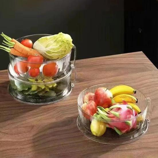 Capac Alimentar din Plastic Transparent cu Mâner Cupolă Universală pentru Oale Tigăi Farfurii Rezistent la Praf Stivuibil Accesoriu de Bucătărie Multifuncțional pentru Casă Bufet