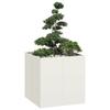 White Pot 80X80X80 Cm Steel