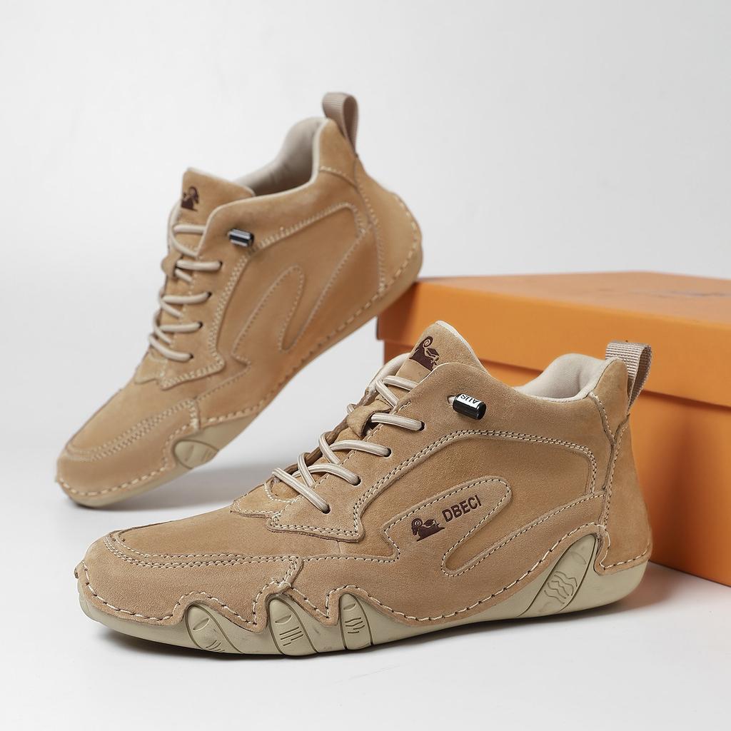 High-top large-size women's shoes first-layer leather women's Martin boots autumn and winter short boots sports and leisure shoes versatile leather